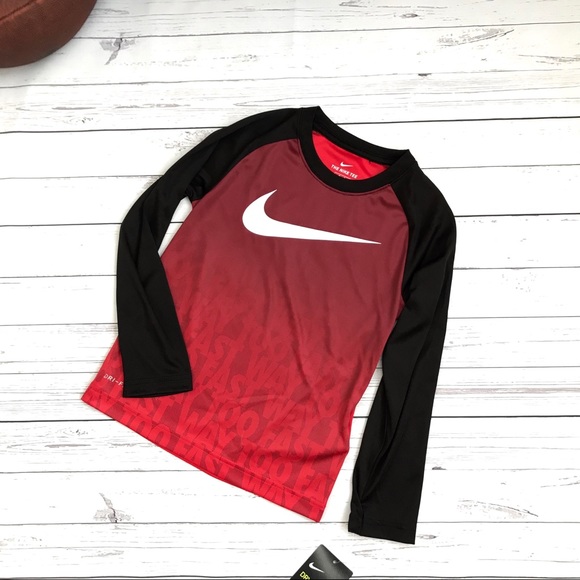 Nike Other - Red/black Nike Dri-Fit Long Sleeve Shirt